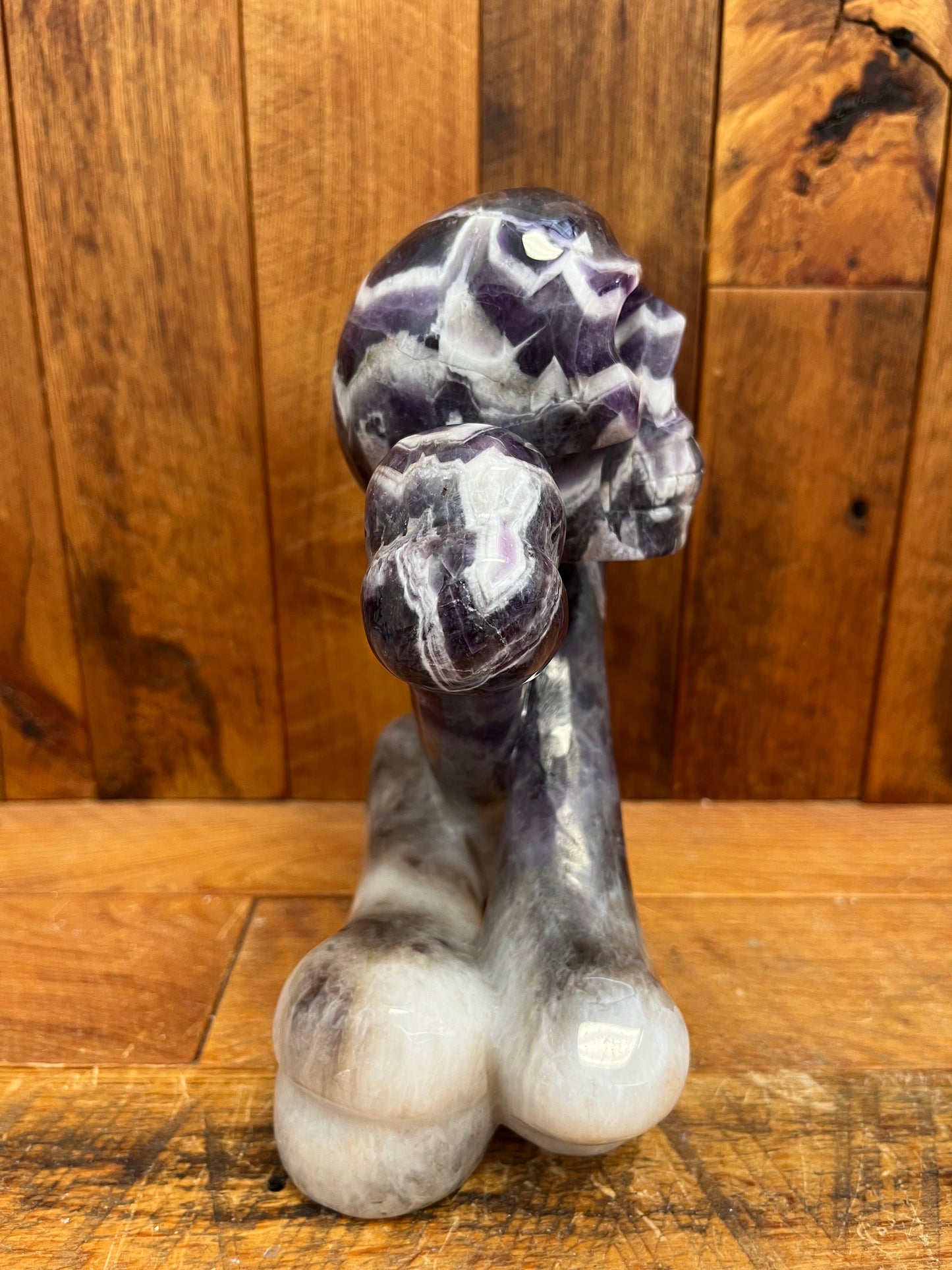 Dream Amethyst Skull and Crossbones (1712g)