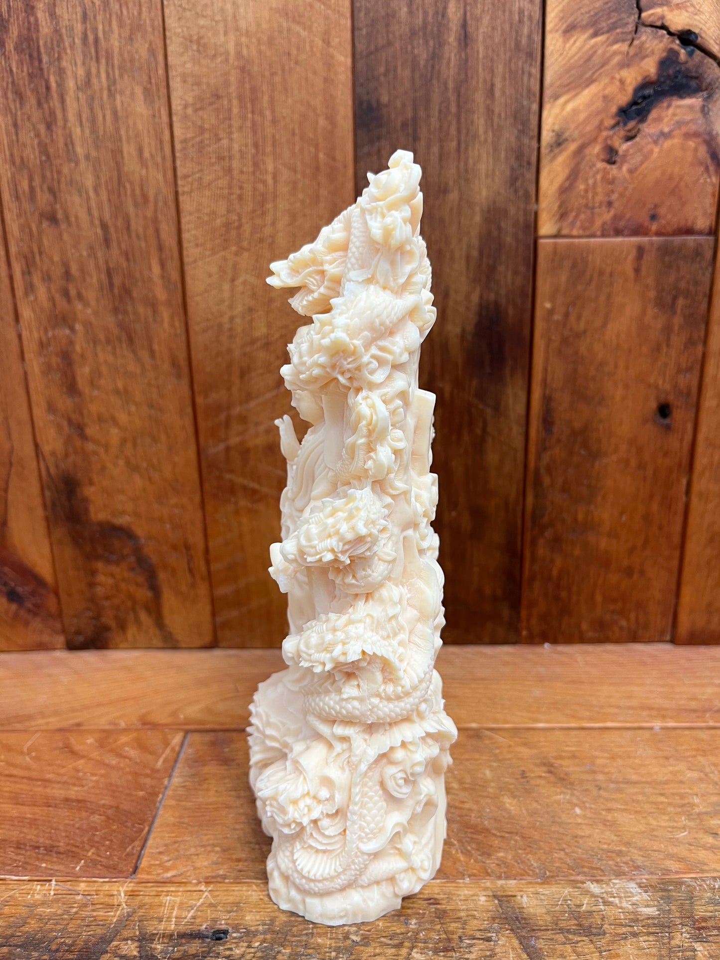 Ivory Nut Guanyin with Dragon (558g)