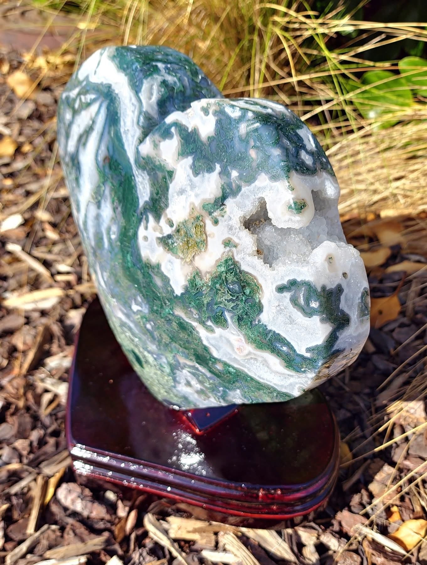 Moss Agate Heart (8.9kgs)