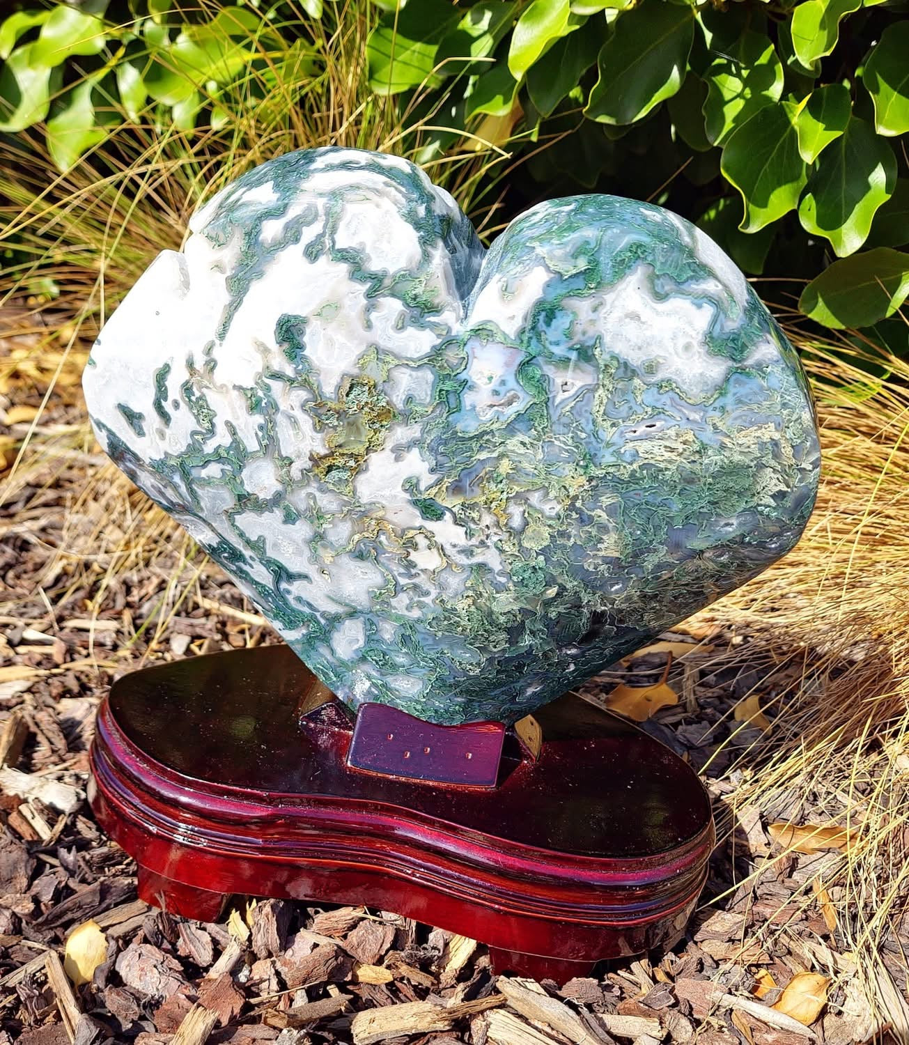 Moss Agate Heart (8.9kgs)