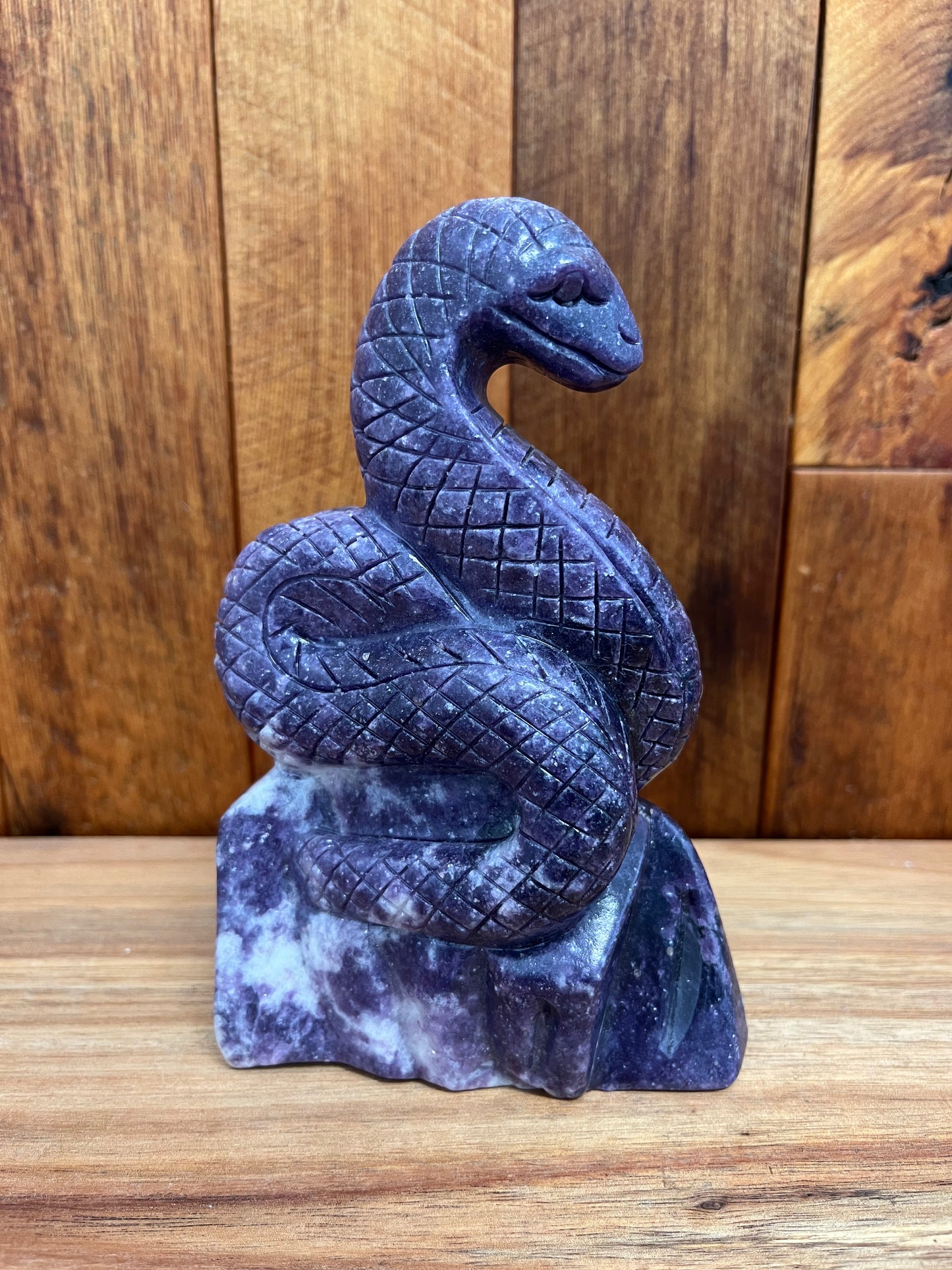 Lepidolite Snake (706g)