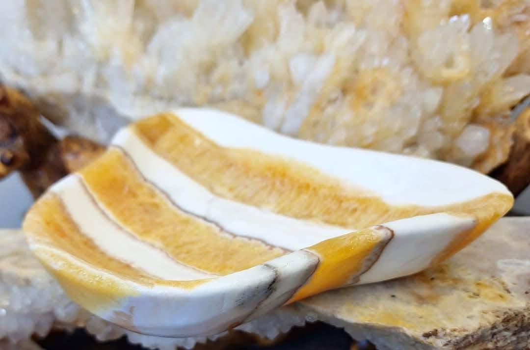 Orange Calcite Dish (933g)