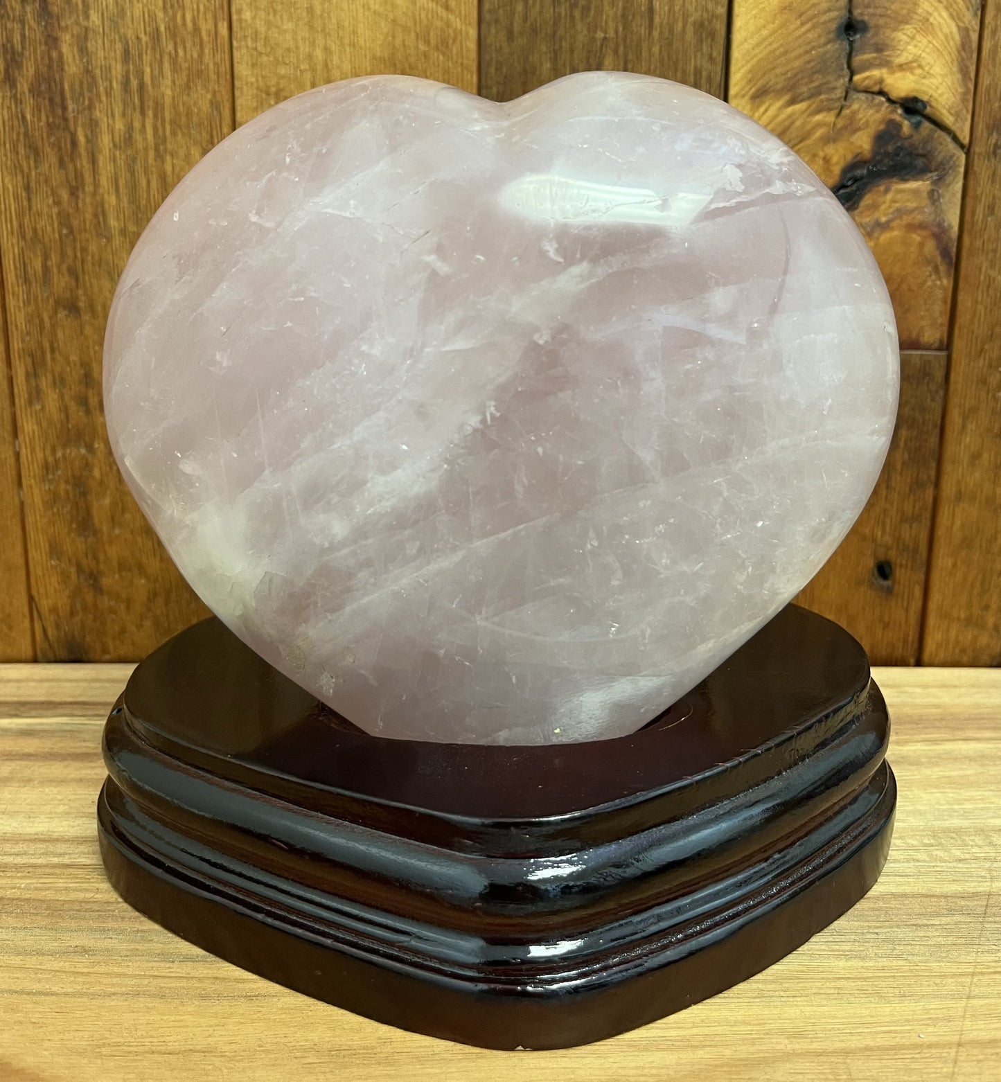 Rose Quartz Heart with Stand (2274g)