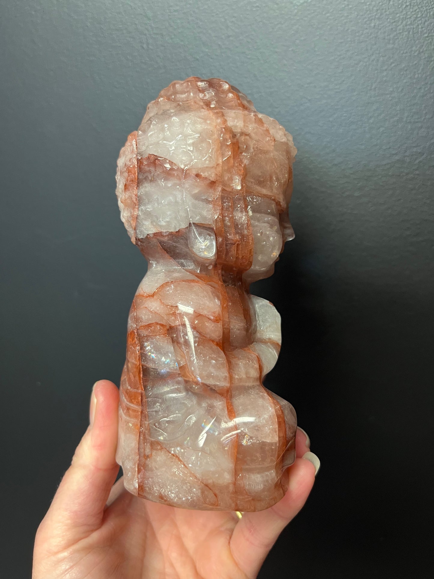 Fire Quartz Buddha (1017g)