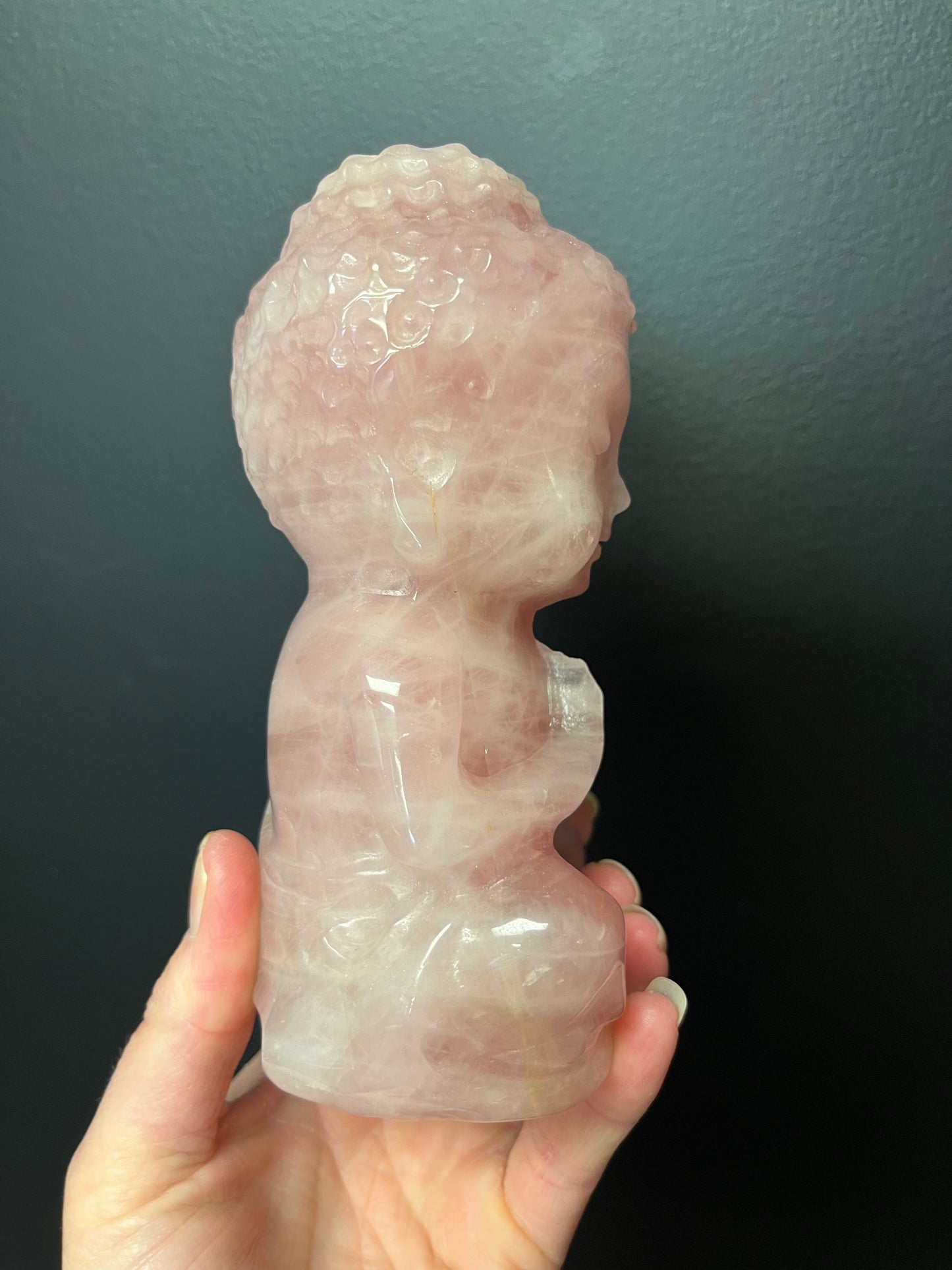 Rose Quartz Buddha (991g)