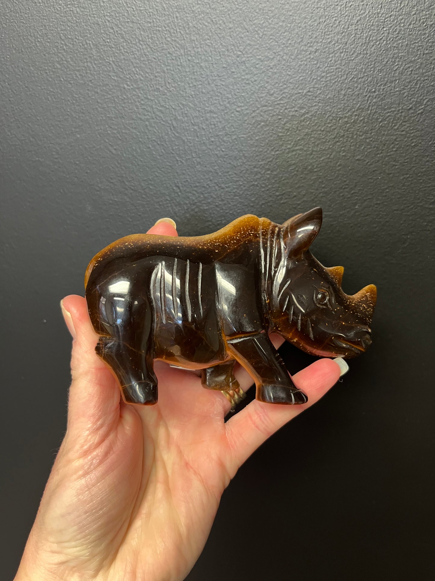 Tigers Eye Rhinoceros (398g)