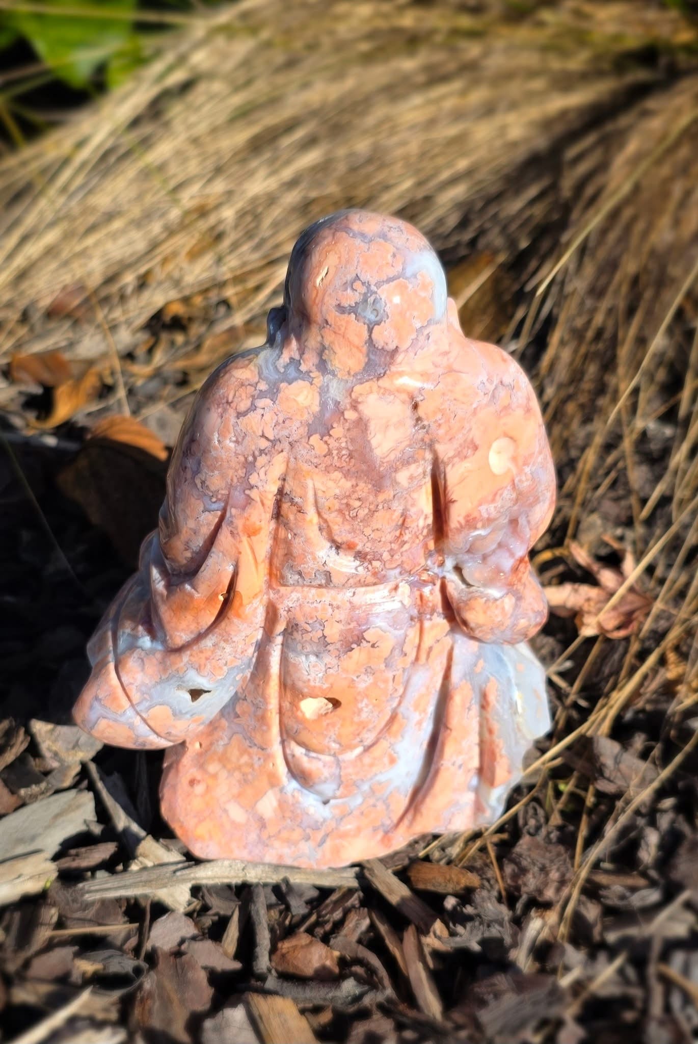 Pink Agate Buddha (1597g)