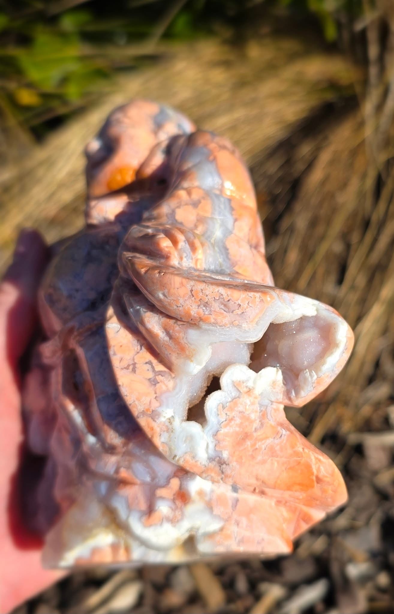 Pink Agate Buddha (1597g)