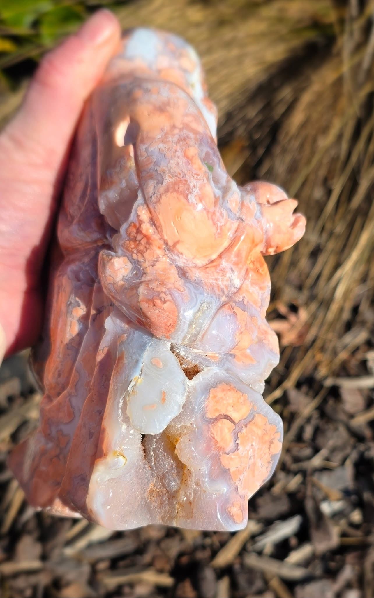 Pink Agate Buddha (1597g)