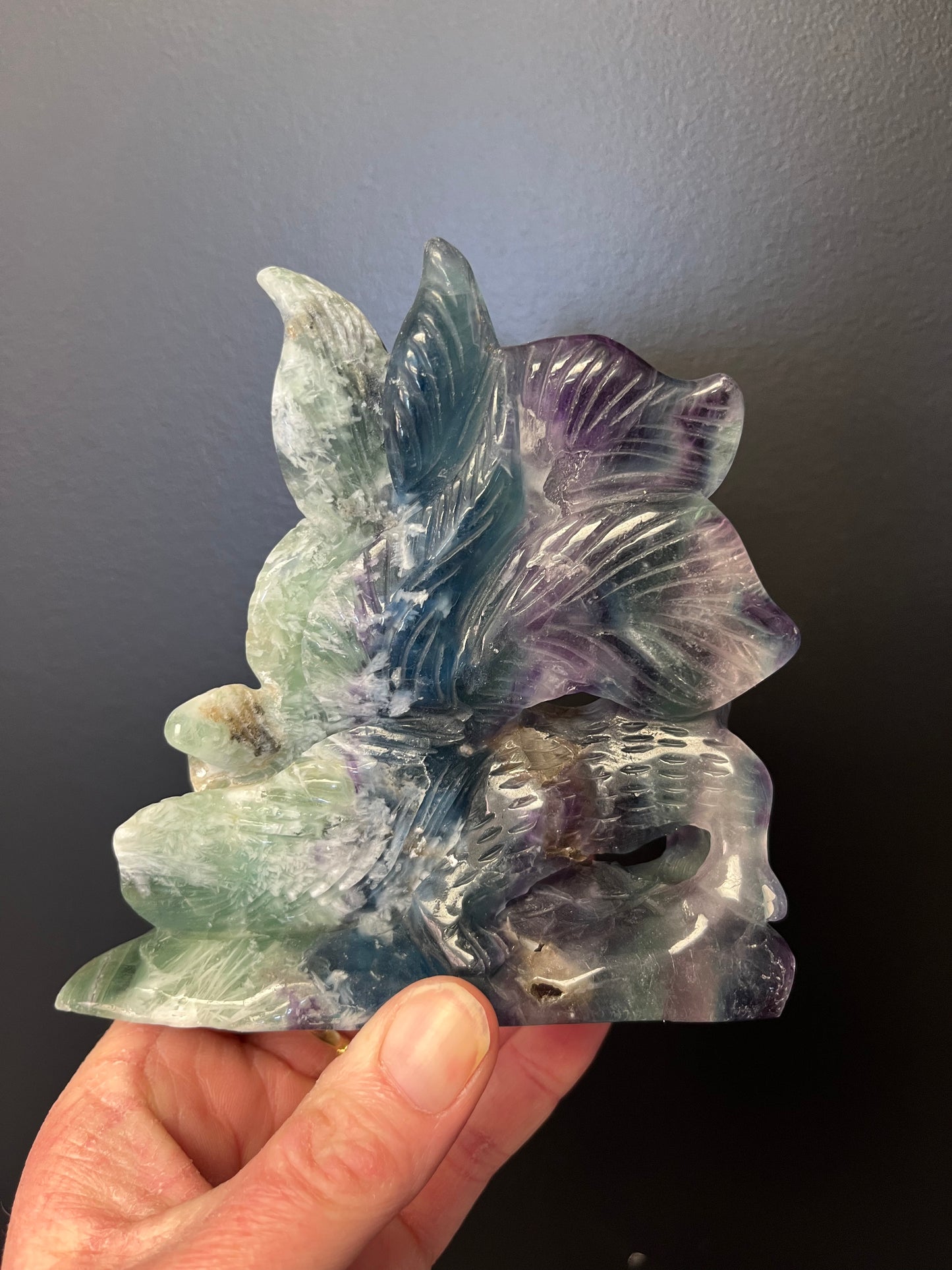 Fluorite Nine Tail Fox (525g)
