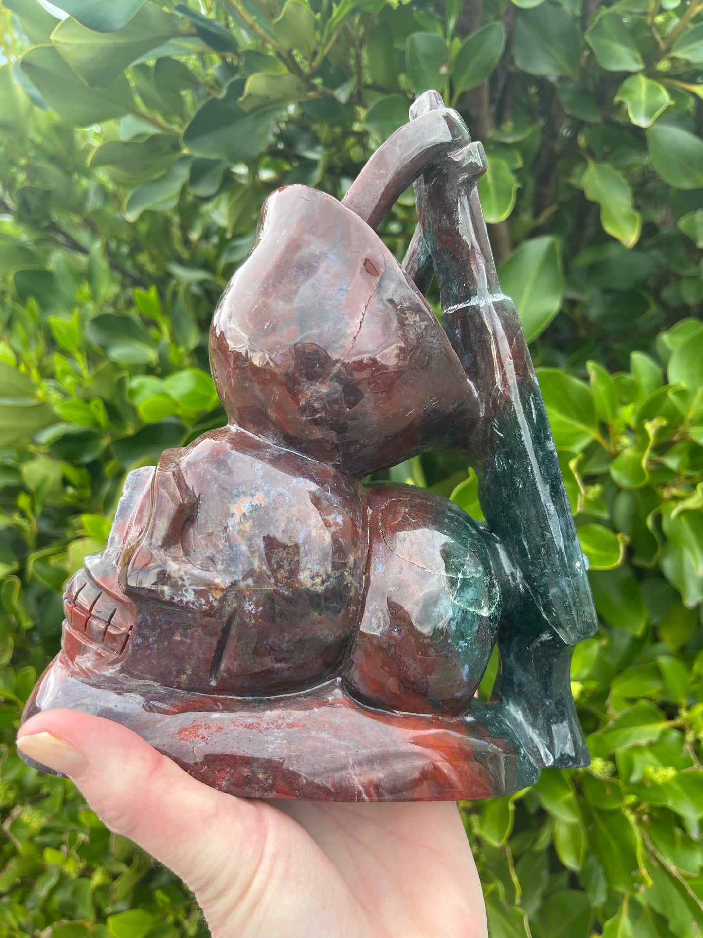 Ocean Jasper Army Skull (2142g)