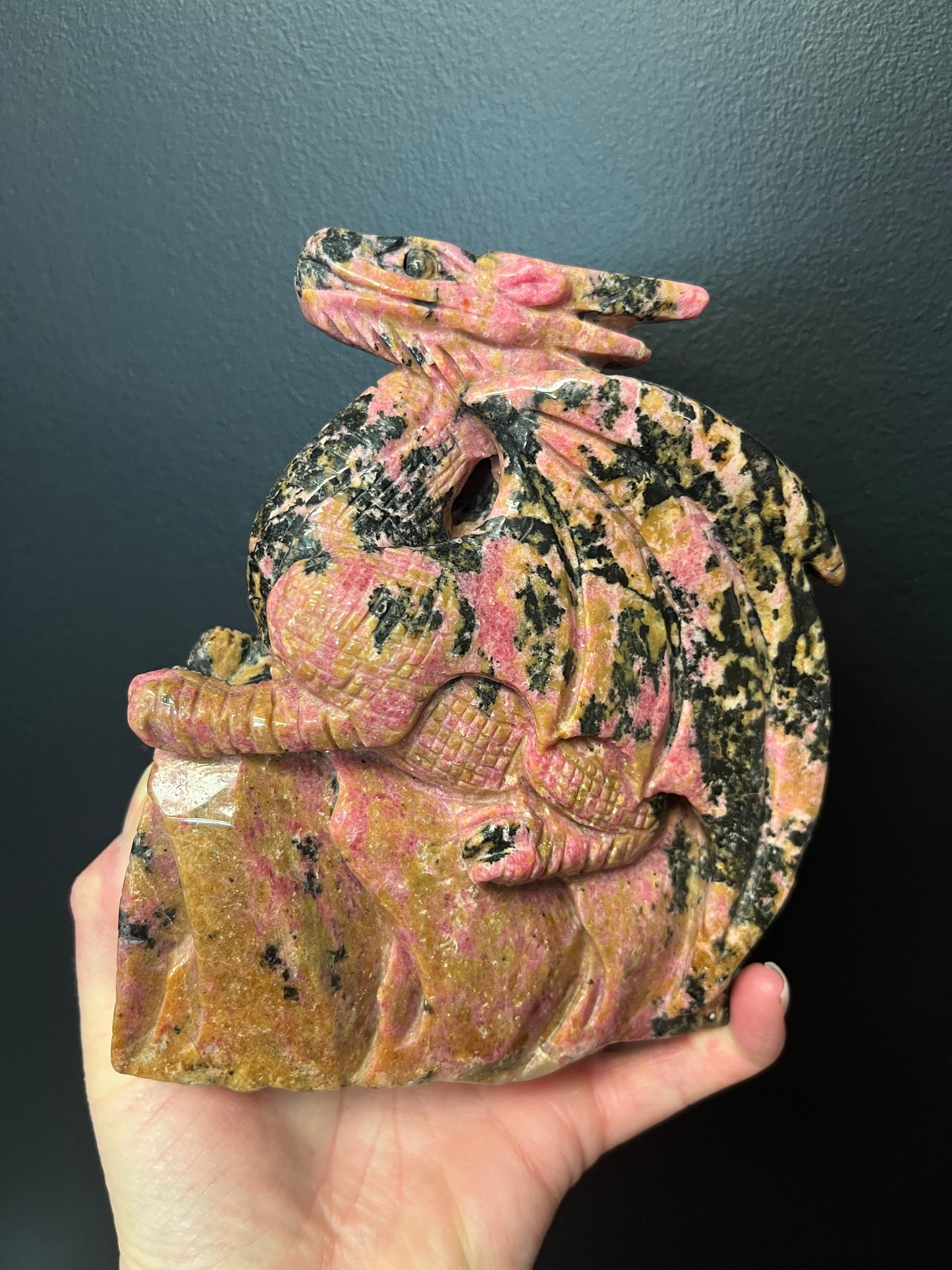 Rhodonite Dragon (1843g)