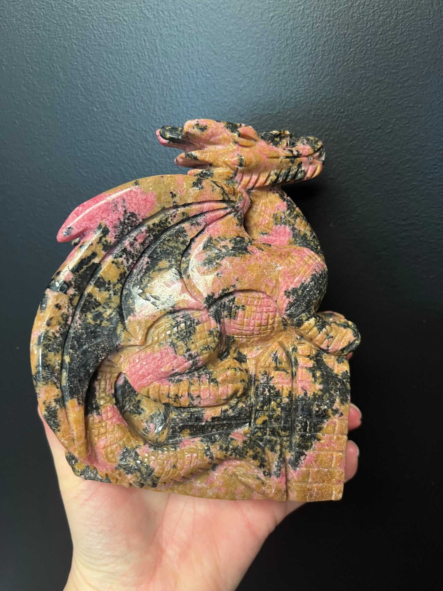 Rhodonite Dragon (1843g)