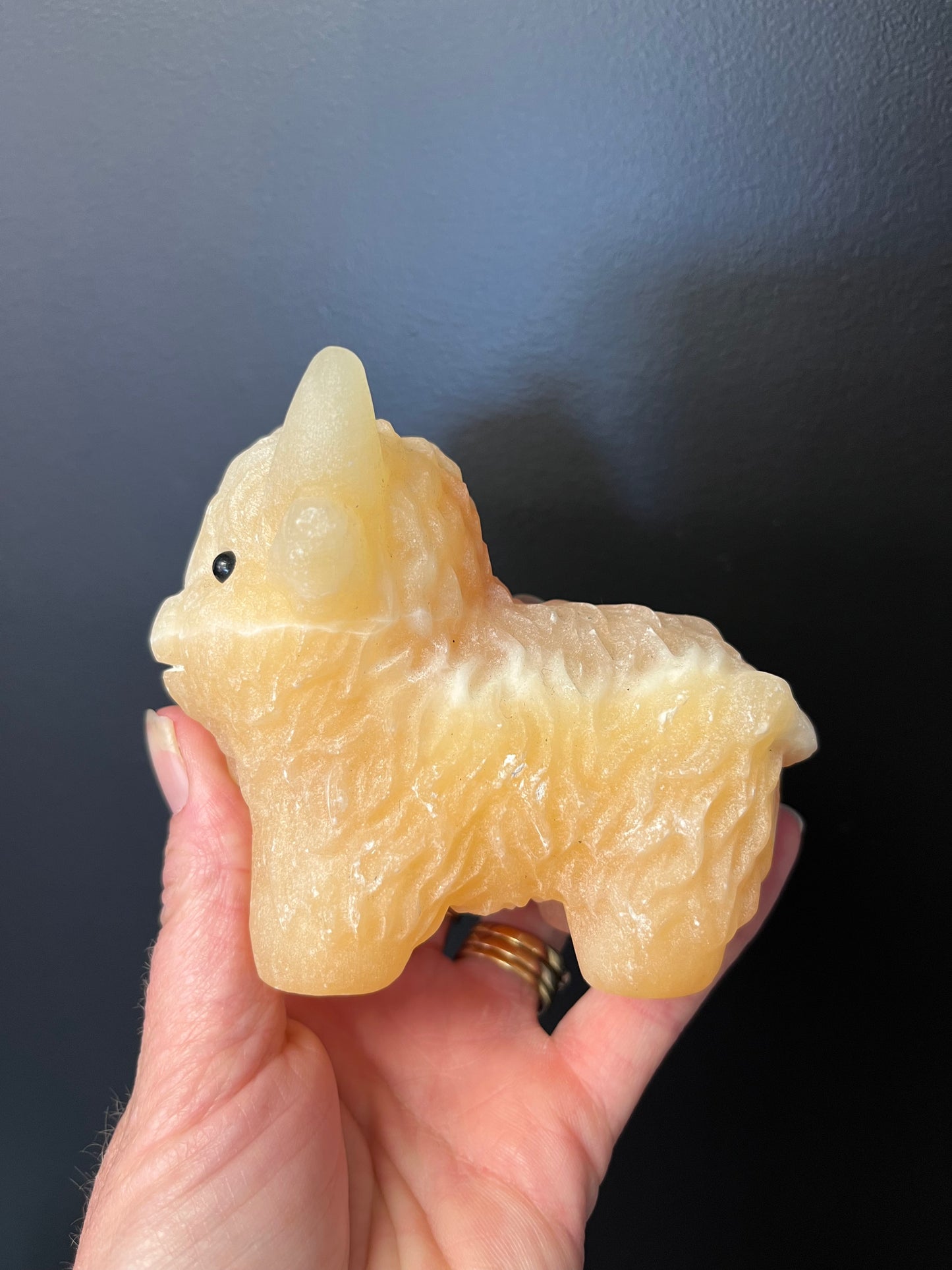 Orange Calcite Highland Cow (530g)