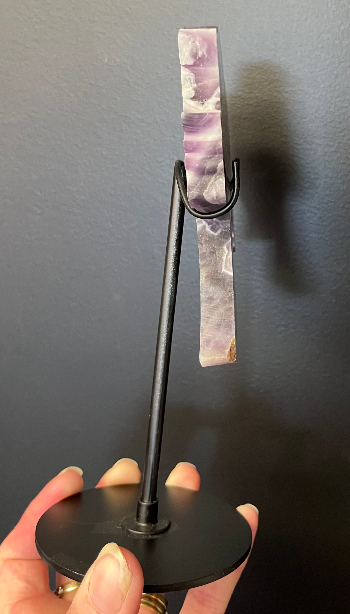 Chevron Amethyst Lady Silhouette with Stand (336g)
