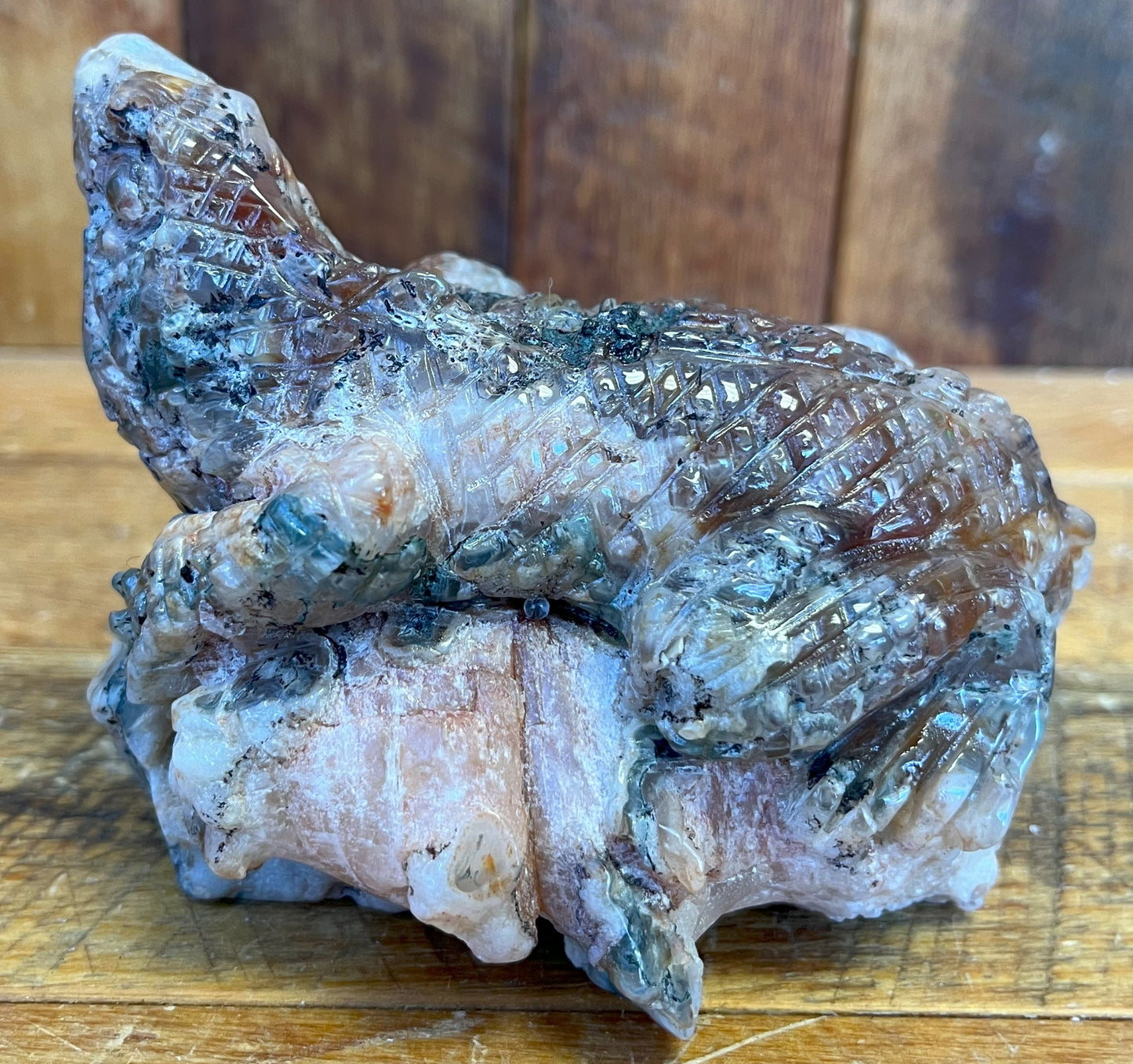 Red Moss Agate Lizard (795g)