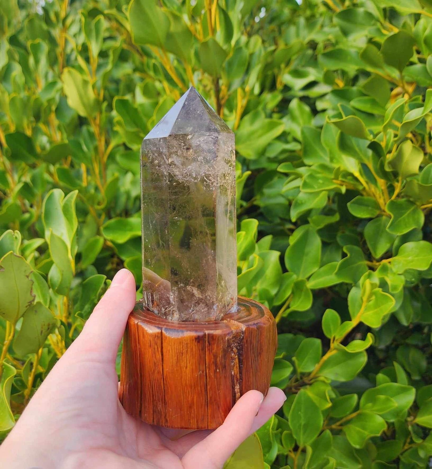 Smokey Quartz Tower with Stand (570g)