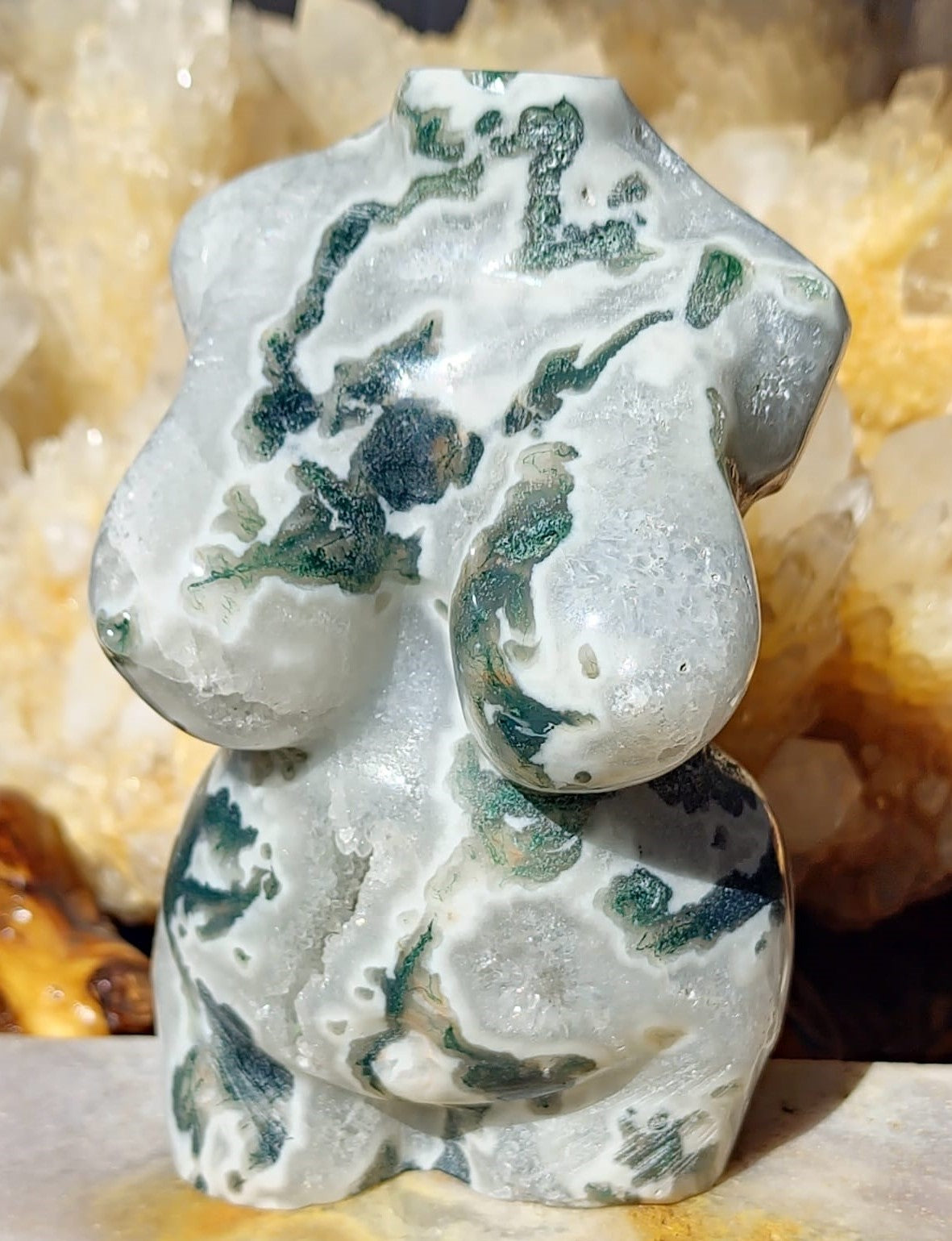 Moss Agate Full Figure Body (1083g)