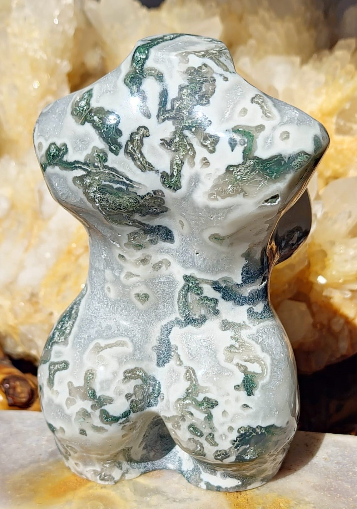 Moss Agate Full Figure Body (1083g)