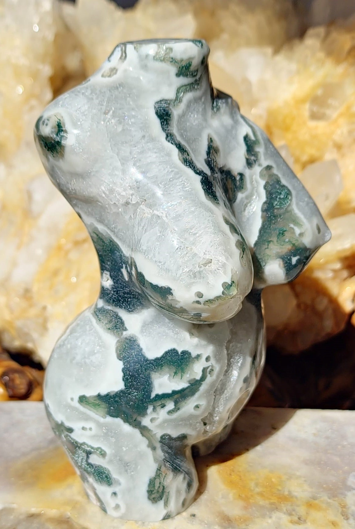 Moss Agate Full Figure Body (1083g)