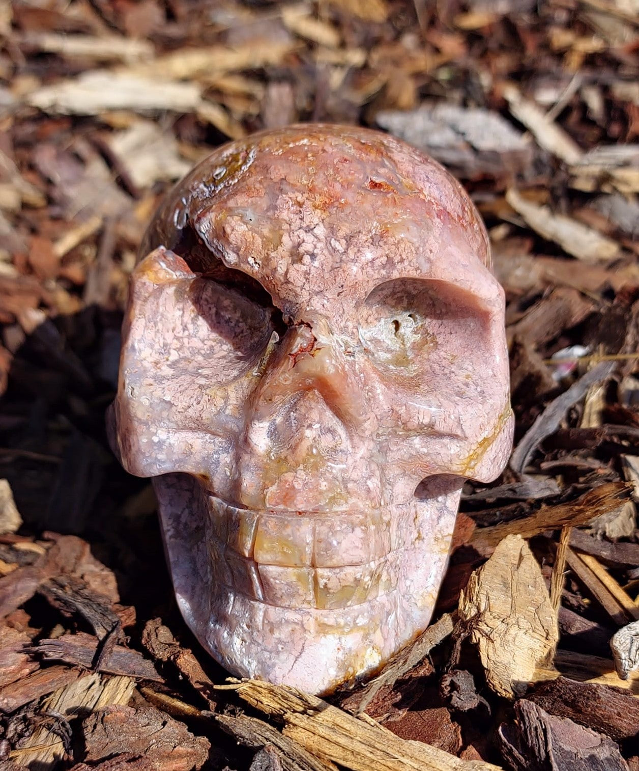 Pink Agate Skull (1039g)