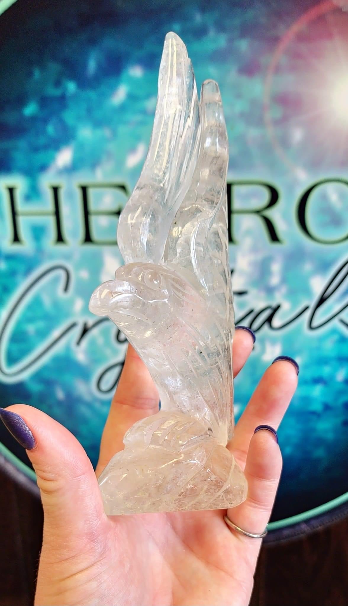 Clear Quartz Eagle (424g)