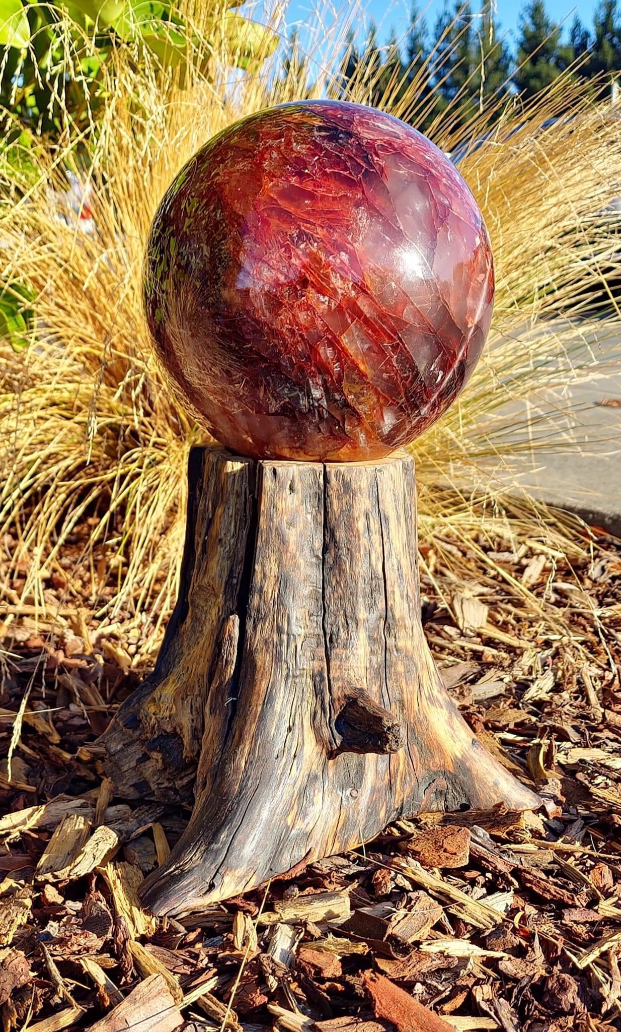 Ios Quartz Fire Quartz Sphere (7558g) – Shevron Crystals