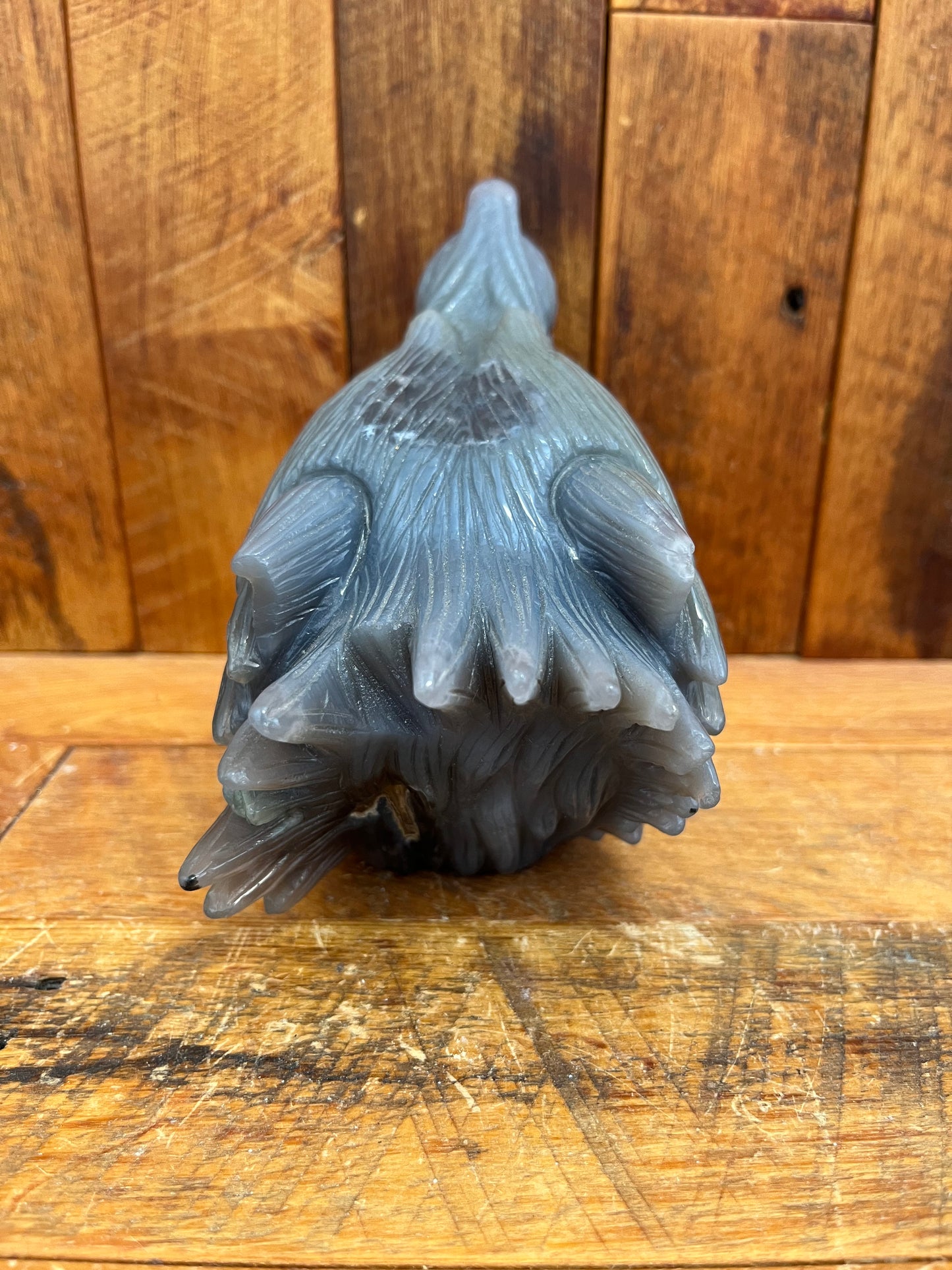 Agate Wolf Head (1194g)