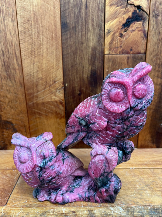 Rhodonite Owls (1811g)