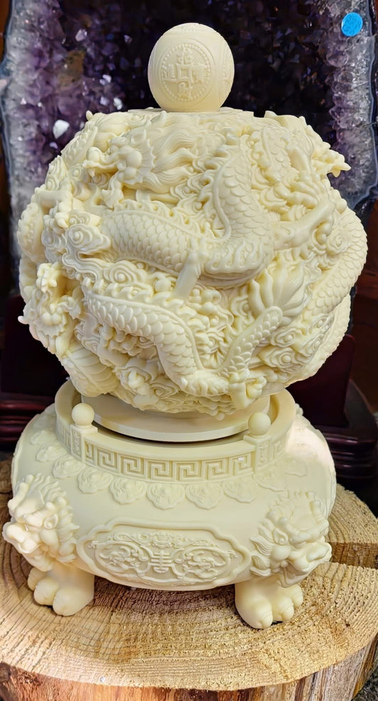 Ivory Nut Dragon Ball (2842g)