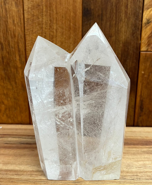 Clear Quartz Double Tower (795g)