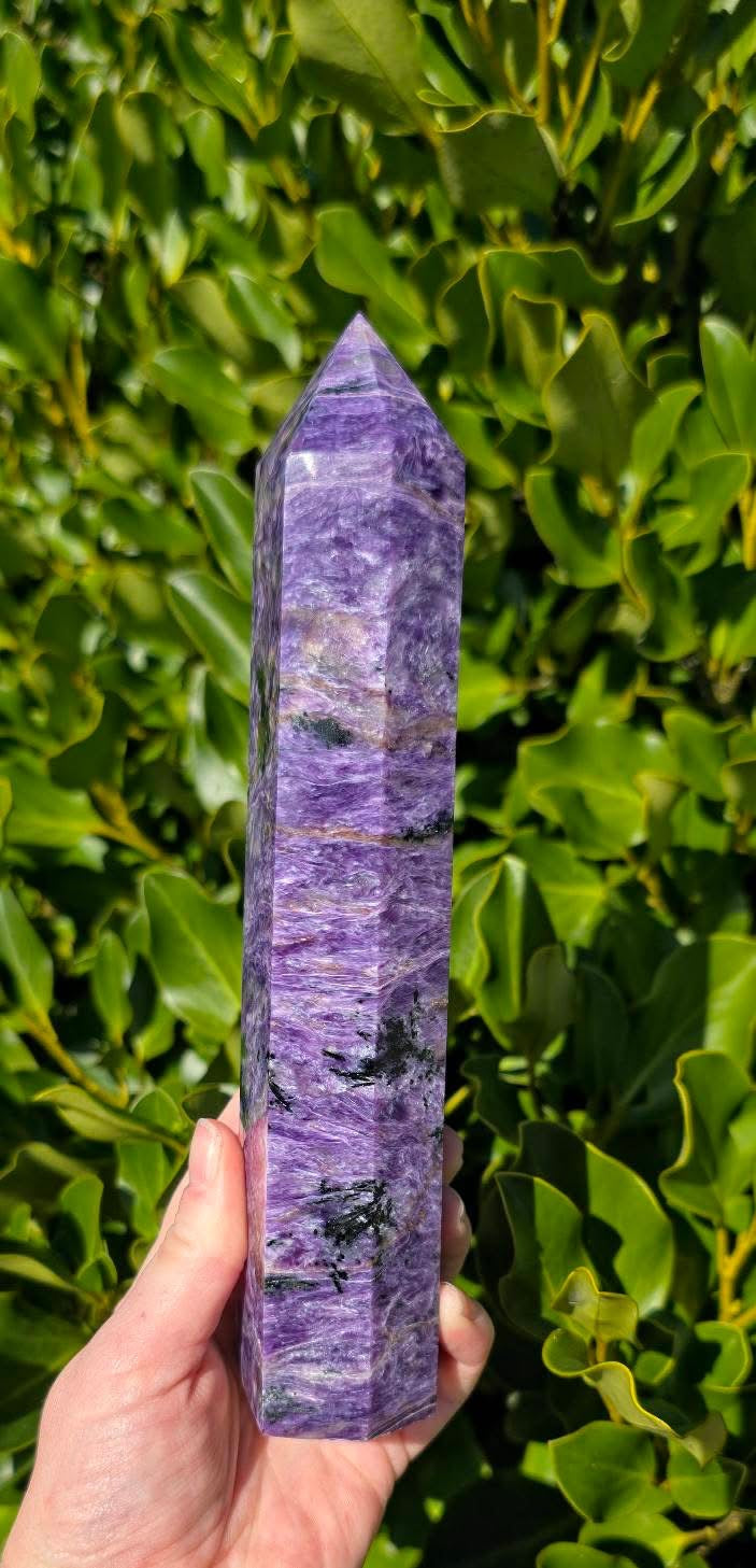 Russian Charoite Tower (715g)