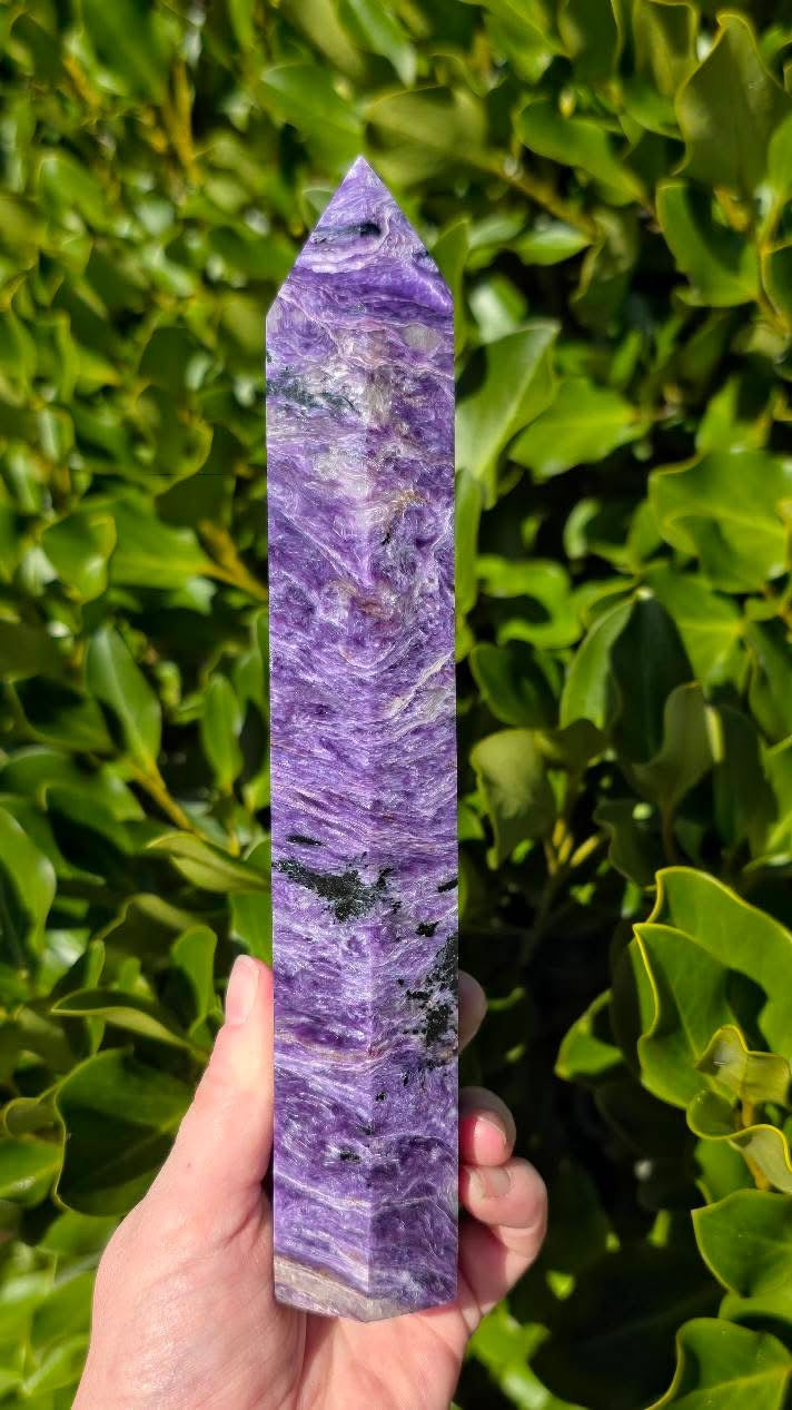 Russian Charoite Tower (715g)