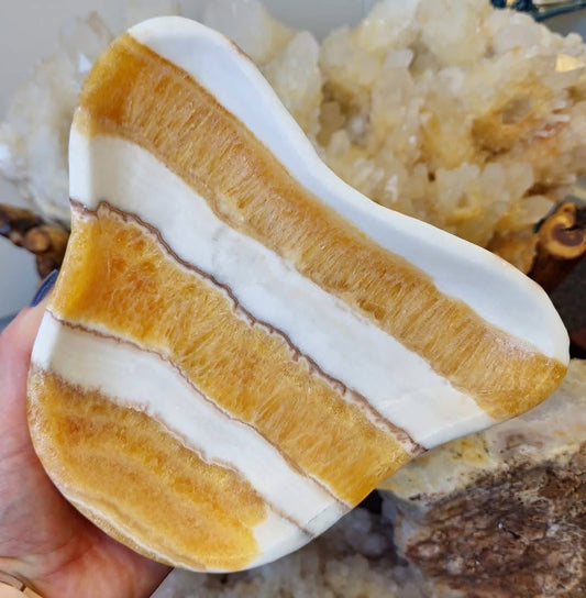Orange Calcite Dish (933g)