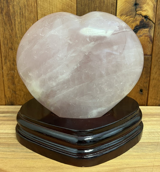 Rose Quartz Heart with Stand (2274g)