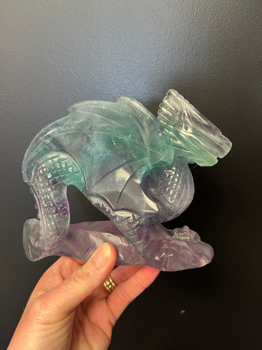 Fluorite Dragon (1202g)