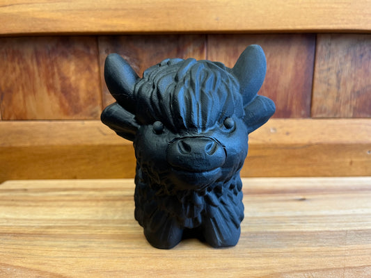 Obsidian Highland Cow (1552g)