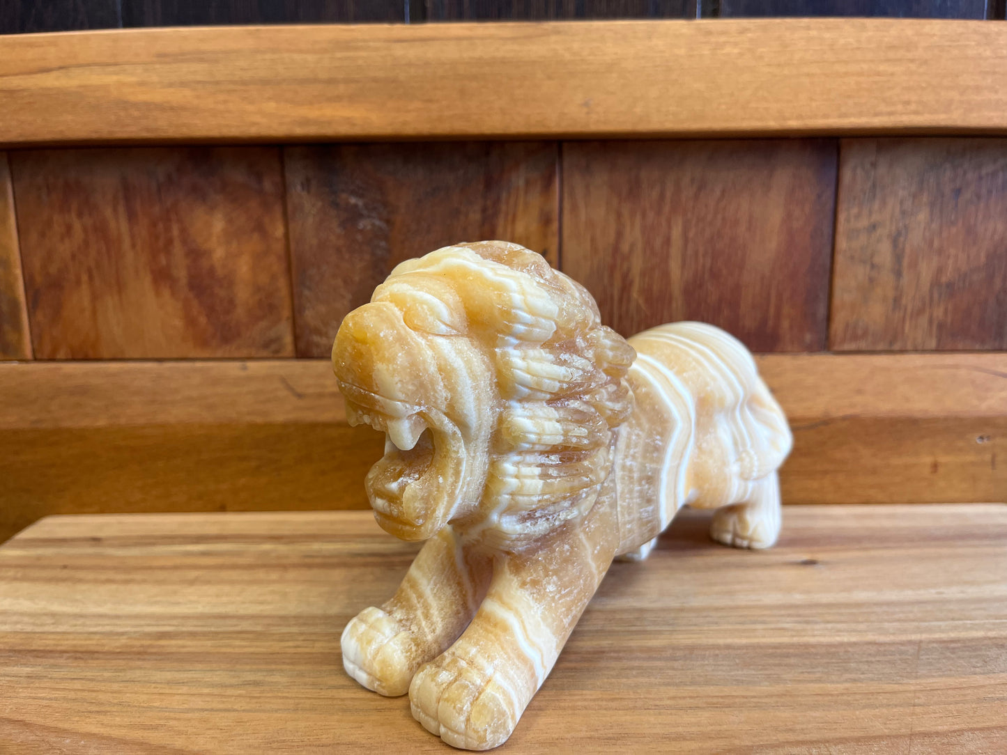 Orange Calcite Lion (1205g)