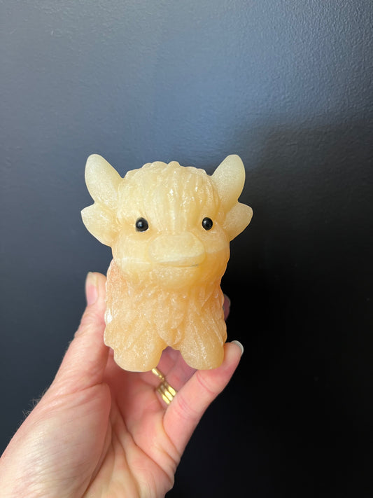 Orange Calcite Highland Cow (530g)