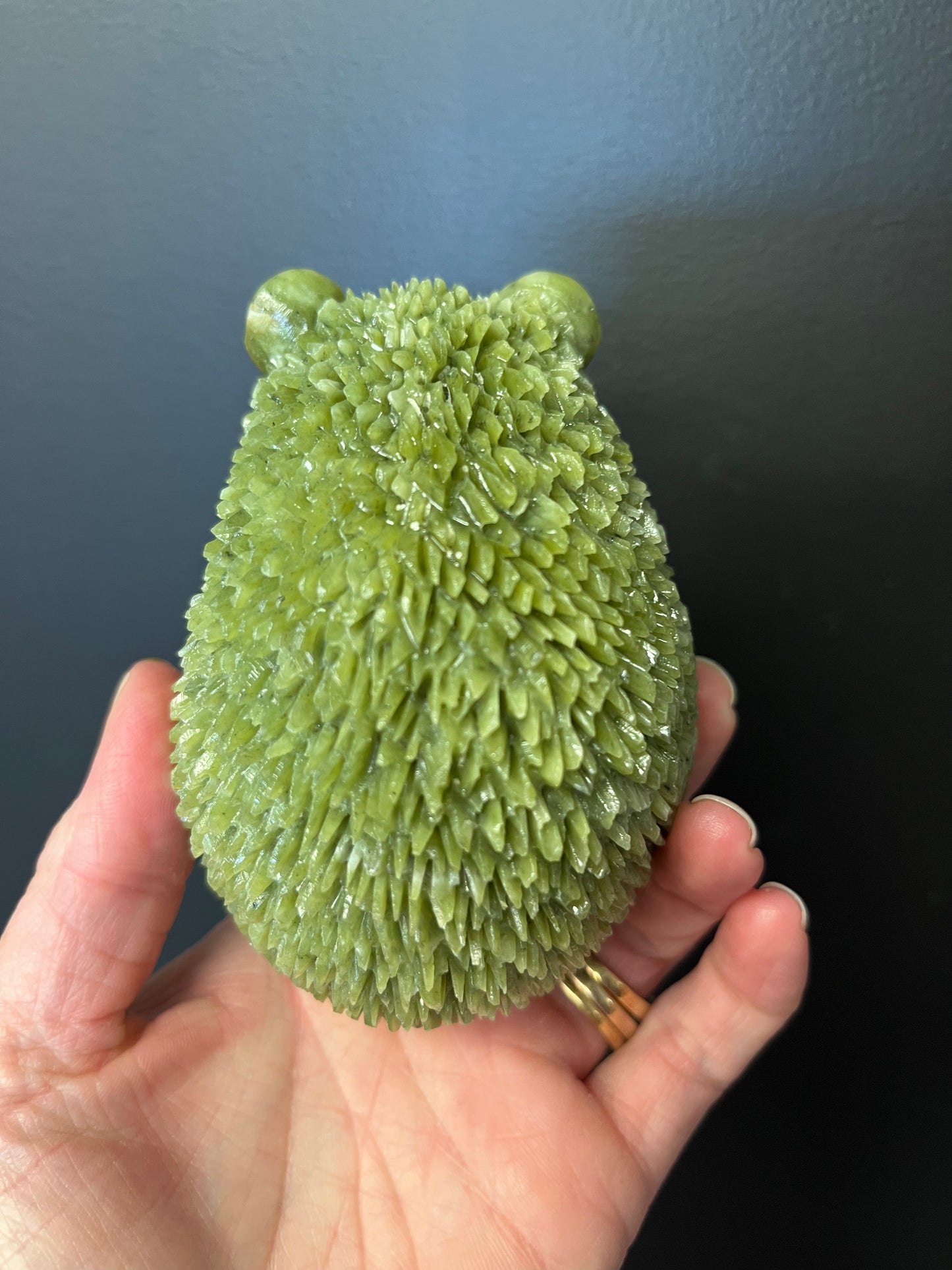 Hand Carved Jade Hedgehog (536g)