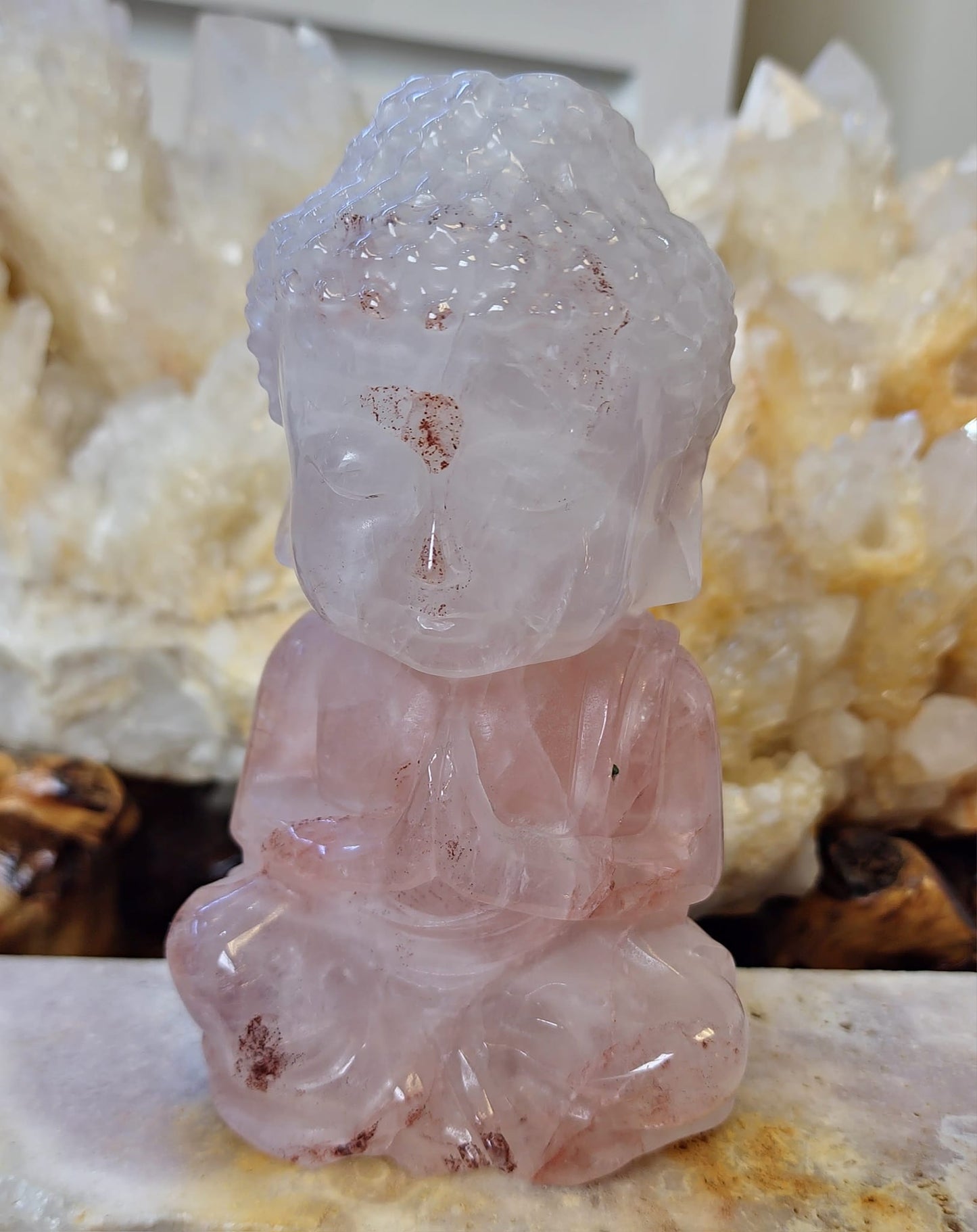 Fire Quartz Buddha (1058g)