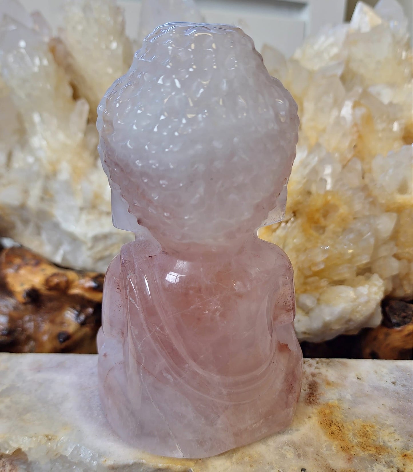 Fire Quartz Buddha (1058g)