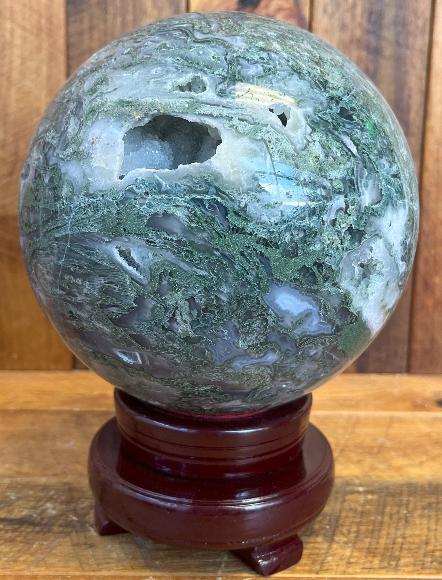 Moss Agate Sphere (3.5kgs)