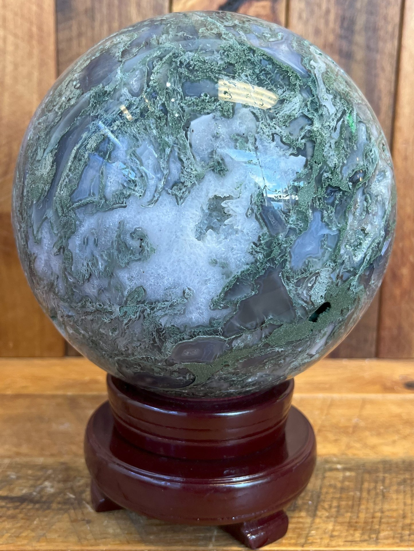 Moss Agate Sphere (3.5kgs)