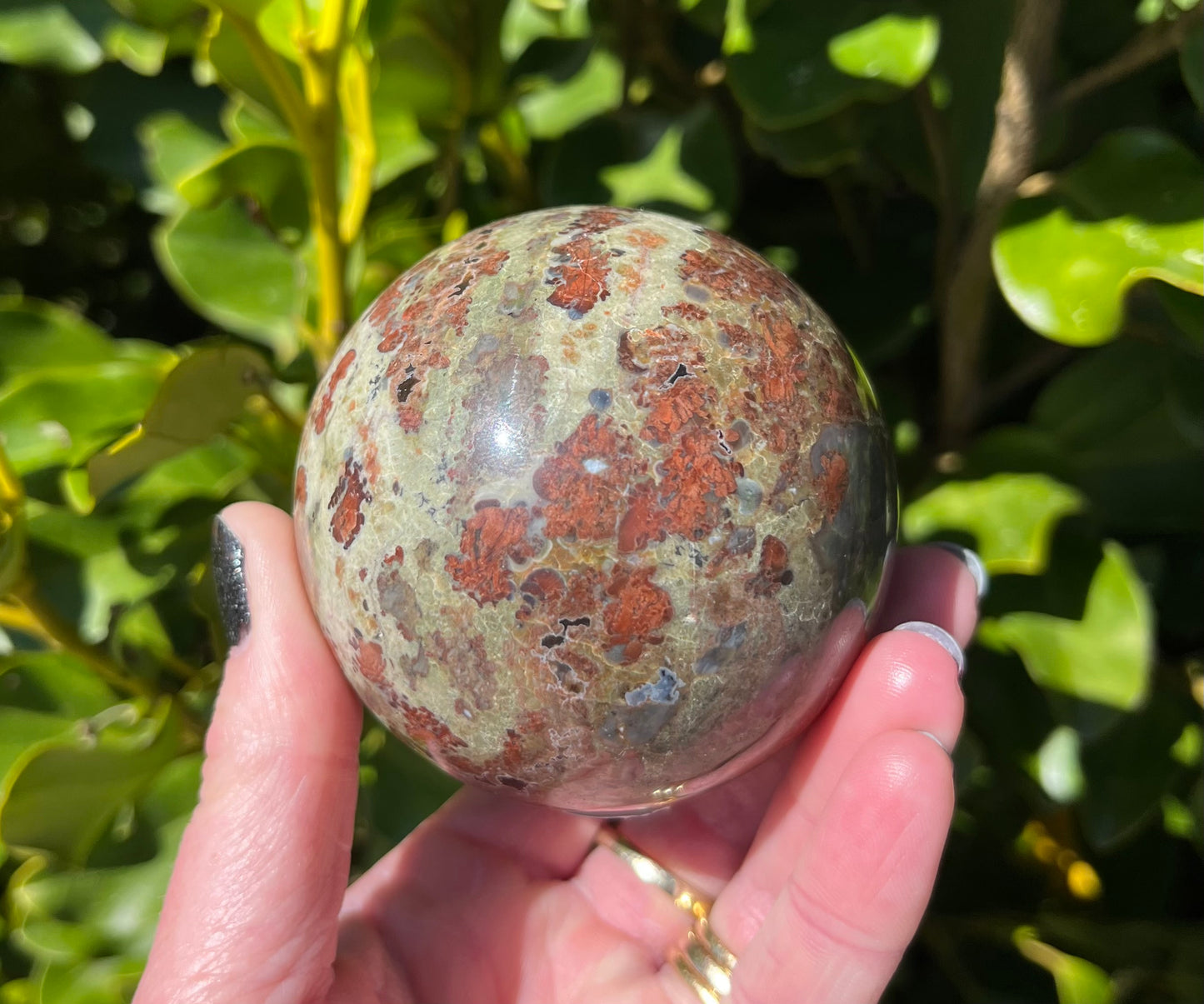 Green Cherry Quartz Sphere (416g)