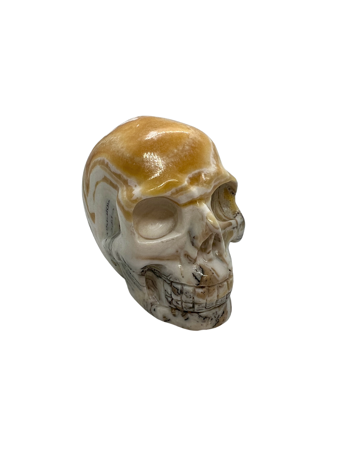 Orange Calcite Skull (694g)