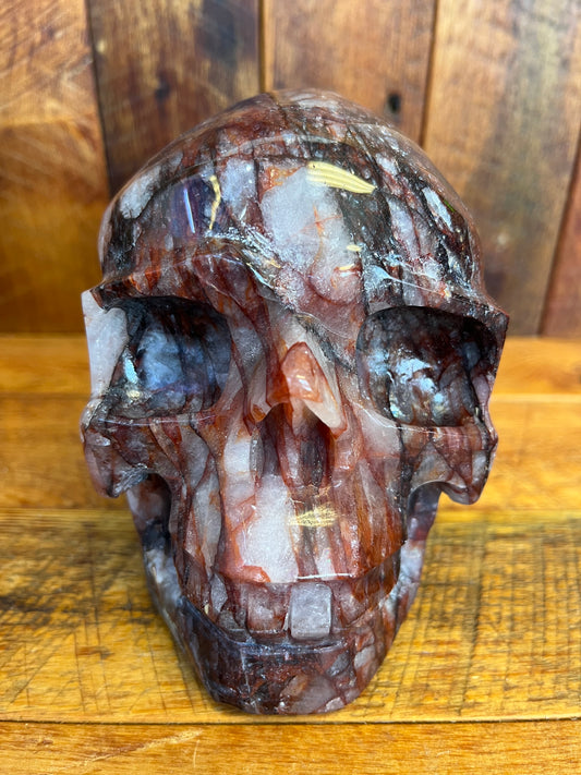 Fire Quartz Skull