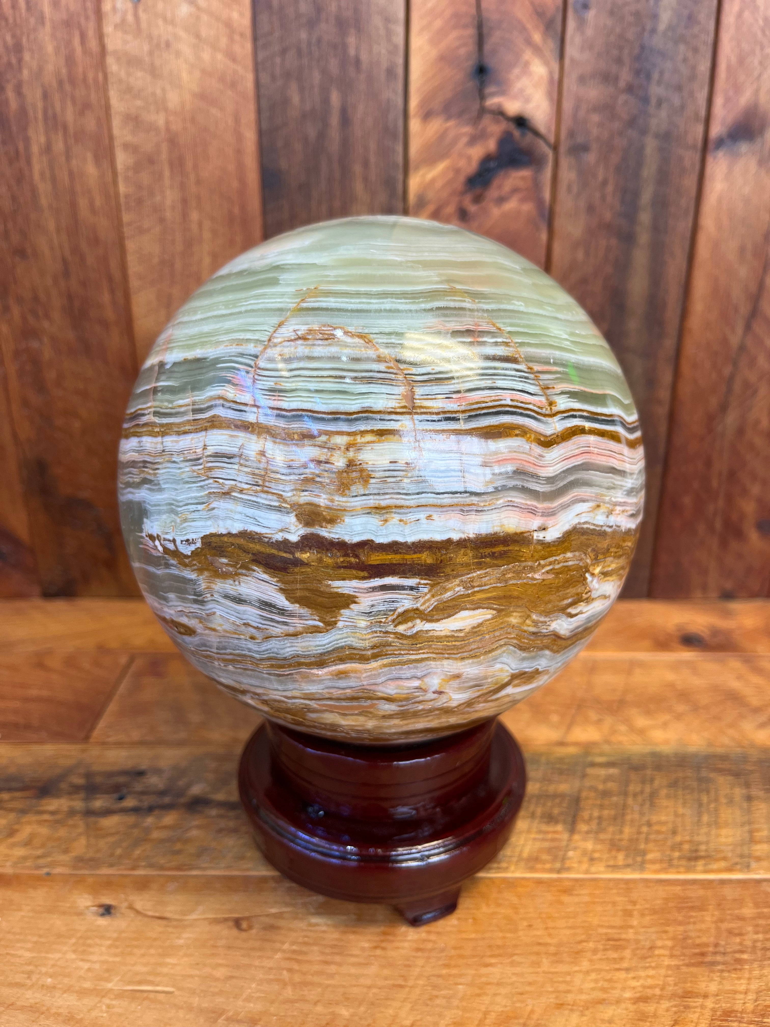 Banded Calcite Rocks Banded Calcite Sphere – Shevron Crystals