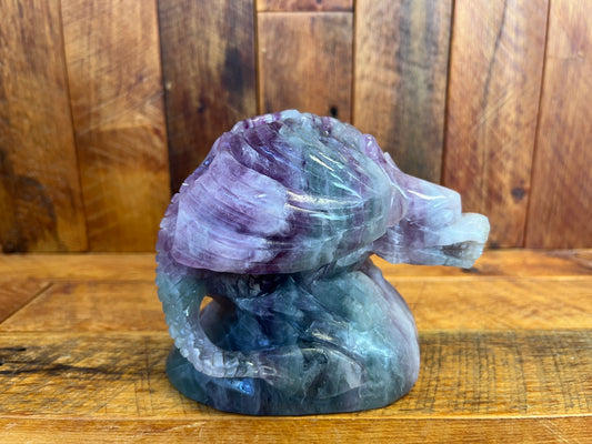 Fluorite Dragon Carving (1301G)