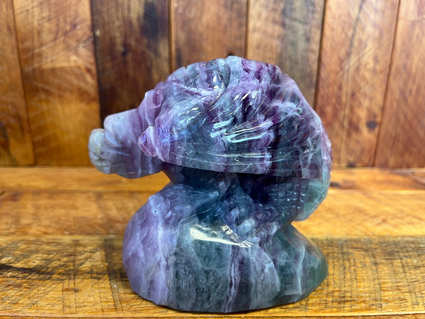 Fluorite Dragon Carving (1301G)